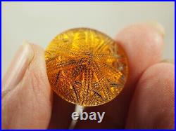 Lot 5 Boutons Anciens Art Deco Verre Antique Lacy Glass Buttons