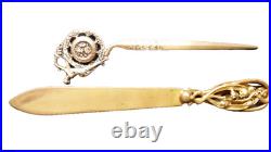 Lot De 2 Coupe Papier Art Deco Nature Et Muguet Lot De 2 Coupe Papier Art Deco Nature Et Muguet