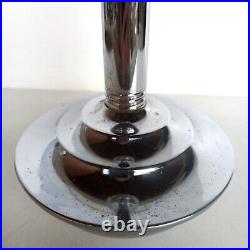 Magnifique Ancien Cendrier Sur Pied Culbuto Chrome Art Deco Moderniste Bauhaus