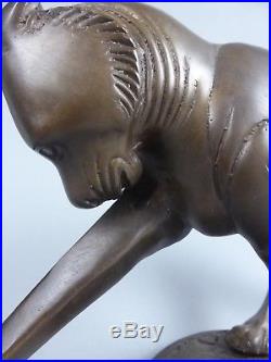 Magnifique Bronze D'art Panthere Art Deco Panther Brass