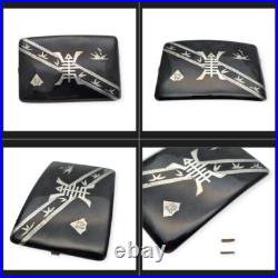 Marqueterie chinoise Art déco, exportée en argent et émail, vers 1940, un pied