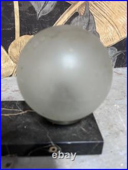 Marty Font Lampe Art Deco Marbre Oie Sculpture 1930