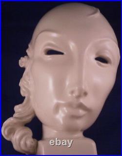 Masque De Dame En Porcelaine Blanc De Chine KPM Berlin Art Déco