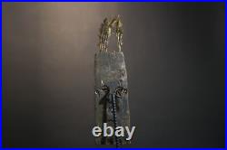 Masque africain coloré visage tribal Goli mural art de collection déco-G1479