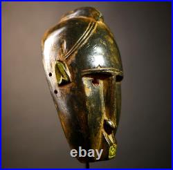 Masque vintage bambara africain fait main ancien art mural déco collection Masque vintage bambara africain fait main ancien art mural déco collection