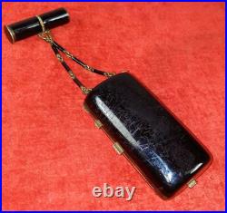 Minaudiére Art Déco. Argent. Diamants. Émail. France . Vers 1920