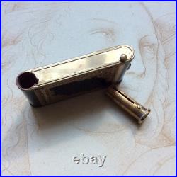 Minaudière Emaillée Ancienne Poudrier Etui Manucure Rouge Lèvre 1930 Art Déco