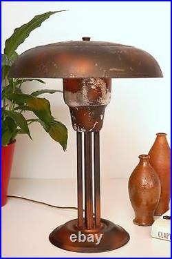 Moderniste Art Déco Aluminium Industrie Regardez Lampe de Table Bureau 1930