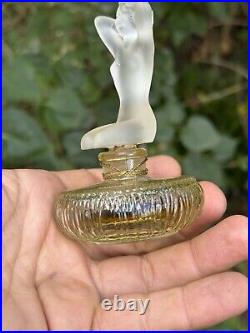 Molines Jolie Marquise années 1930 Femme Art Deco & Flacon De Parfum Verre