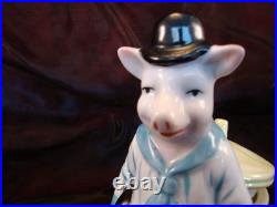 Moutardier Sel Poivre Figurine Cochon Ecolier Style Art Deco-allemand Style Art