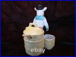 Moutardier Sel Poivre Figurine Cochon Ecolier Style Art Deco-allemand Style Art