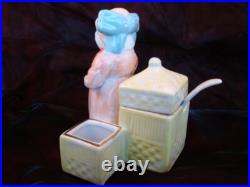 Moutardier Sel Poivre Figurine Cochon Ecoliere Style Art Deco-allemand Style Art