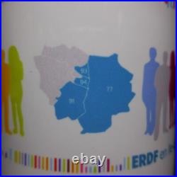 N23.194 tasse mug porcelaine blanc ERDF 2015 Ile France Est art déco collection N23.194 tasse mug porcelaine blanc ERDF 2015 Ile France Est art déco collection