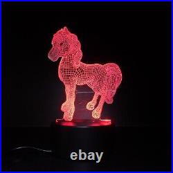 N23.353 cheval équitation collection éclairage lampe électrique vintage art déco