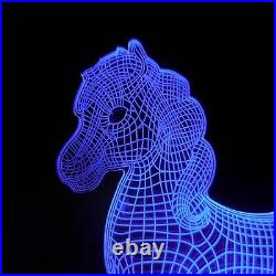 N23.353 cheval équitation collection éclairage lampe électrique vintage art déco