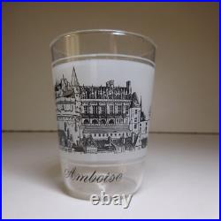 N23.389 art déco table verre collection château Amboise France blanc transparent N23.389 art déco table verre collection château Amboise France blanc transparent