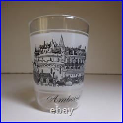 N23.389 art déco table verre collection château Amboise France blanc transparent N23.389 art déco table verre collection château Amboise France blanc transparent