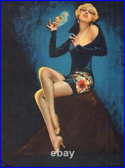 ORIGINAL Art Déco 1930 Charles Gates Sheldon Pinup Print Glorified American Girl