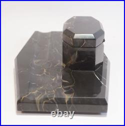 Objet D'Art Déco En Marbre Pour Bureau Avec Encrier Pour Stylo