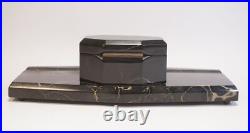 Objet D'Art Déco En Marbre Pour Bureau Avec Encrier Pour Stylo