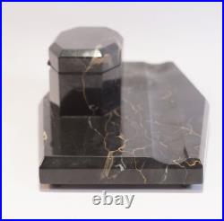 Objet D'Art Déco En Marbre Pour Bureau Avec Encrier Pour Stylo