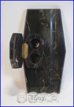 Objet D'Art Déco En Marbre Pour Bureau Avec Encrier Pour Stylo