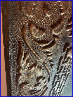 Objet ancien grand tableau bouddha vintage Feng Shui décoration zen maison art