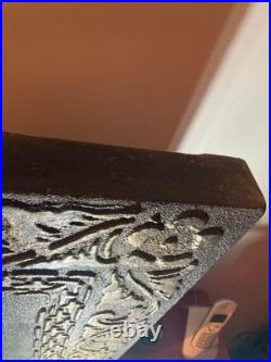 Objet ancien grand tableau bouddha vintage Feng Shui décoration zen maison art