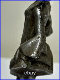 Original Art Déco Britannique Chromé Bronze Lady Dancer Voiture Mascot Figurine