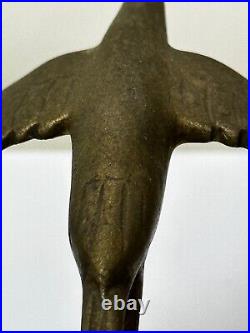 Original Art Déco Britannique Rare Ornithology Cigogne Oiseau Mascotte Figurine