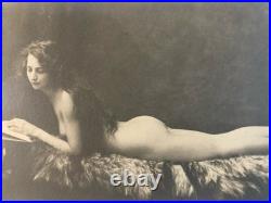 Originale Photo 1920 Femme Art Deco Photographie Nu Nue Erotique Ancien Allongé