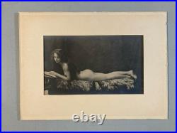 Originale Photo 1920 Femme Art Deco Photographie Nu Nue Erotique Ancien Allongé