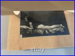 Originale Photo 1920 Femme Art Deco Photographie Nu Nue Erotique Ancien Allongé