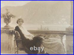 Originale Photo Herbert RÜEDI 1920 Femme Art Deco Photographie Lac Côme Italie