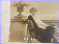 Originale Photo Herbert RÜEDI 1920 Femme Art Deco Photographie Lac Côme Italie