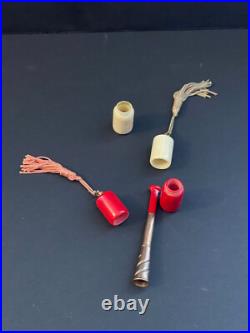 Paire boites style Art Déco bakelite Air France porte-cigarettes collection