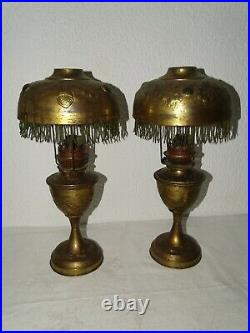 Parisiennes Lampes A Pétrole Anciennes Laiton Old Collection Oil Brass Lamp