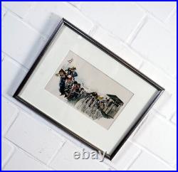 Paul Dobert Le Cyclisme Tableau Lithographie Objet de Collection Art Déco Ann