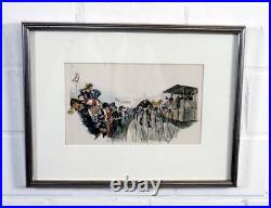 Paul Dobert Le Cyclisme Tableau Lithographie Objet de Collection Art Déco Ann