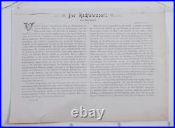 Paul Dobert Le Cyclisme Tableau Lithographie Objet de Collection Art Déco Ann