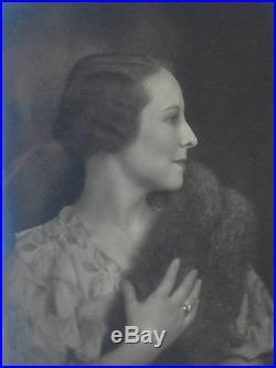 Photo Portrait De Femme Art Deco, 1925-1930 Woman Modern Style Portrait Signee