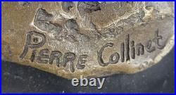 Pierre Collinet Vigne Guirlande Femme Bronze Statue Art Déco de Collection