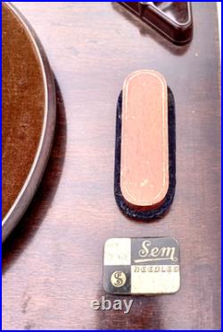 Platine Garrard antique collection moteur AC4 meuble console art déco originel