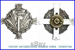 Pologne art déco argent 800 badge médaille badge sirène 2 ° Grupa Artylerii WWII