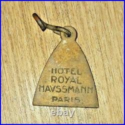 Porte Cle Art Deco Hotel Royal Haussmann Paris Circa 1920 Bronze