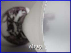 Pot Verre Art Déco Blanc Camée Gravé Fleurs Violet Vintage Collection Moitié 900 Pot Verre Art Déco Blanc Camée Gravé Fleurs Violet Vintage Collection Moitié 900