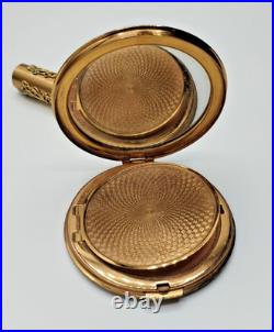 Poudrier Et Etui Rouge A Levre Manque Vintage Dore Art Deco