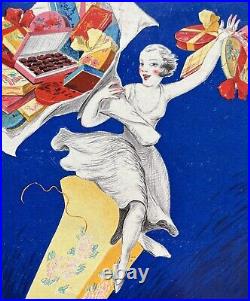 Publicité Ancienne Art Déco Robys Robert Wolff Cadeaux Chocolats Confiserie 1920