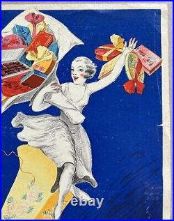 Publicité Ancienne Art Déco Robys Robert Wolff Cadeaux Chocolats Confiserie 1920