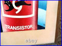 Publicité Vintage Imprimé Cadre Art Déco Red Eveready Batterie Pour Transistor F